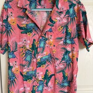 Disney Pink and Blue Tropical Men's Shirt